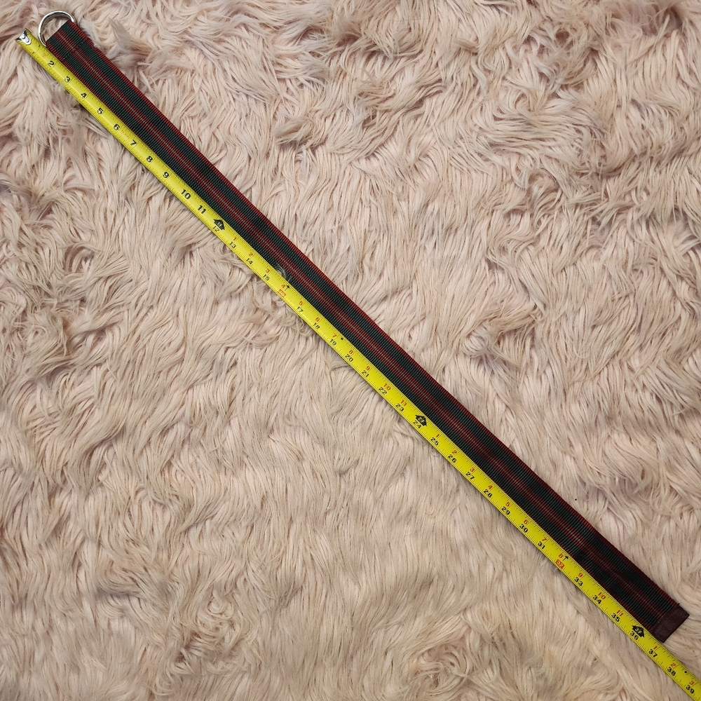 Barney's New York belt striped double d-ring web adjustable - Picture 6 of 8